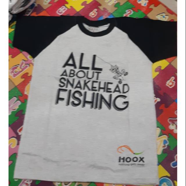 Kaos-tshirt mancing hoox snakehead