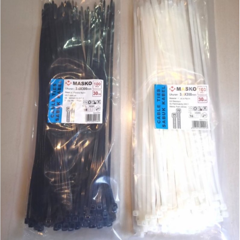 

MASKO KABEL TIES 3,6 x 300 mm 100 pcs NYLON Cable Tie SABUK KABEL 30cm 3,6x300 / 300x3.6