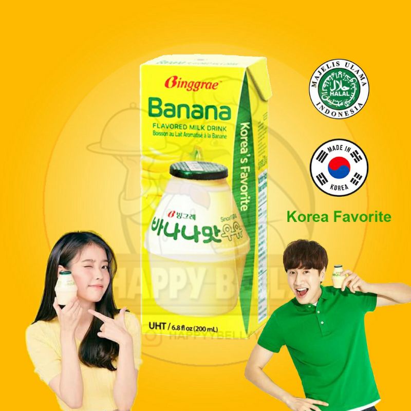 

Binggrae Rasa Pisang susu uht banana milk korea favorite