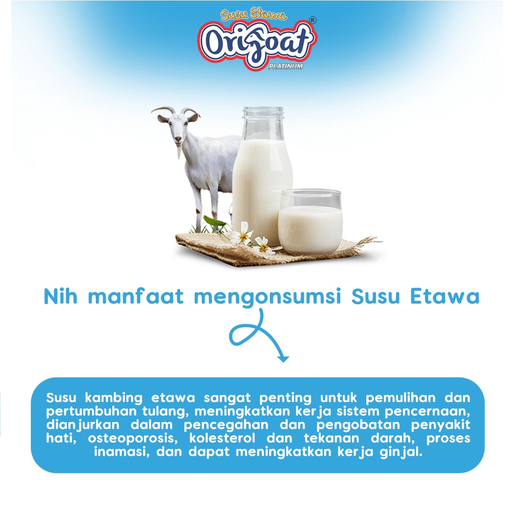 Origoat Susu Kambing Etawa Platinum Asam Lambung Maag Pencernaan