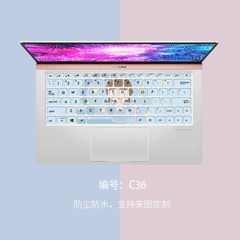 Film Pelindung Keyboard Motif Kartun Bunga Untuk ASUS Inspiron U2 U3300 Deluxe13 &quot;U3300 ZenBook 13 (UX333)