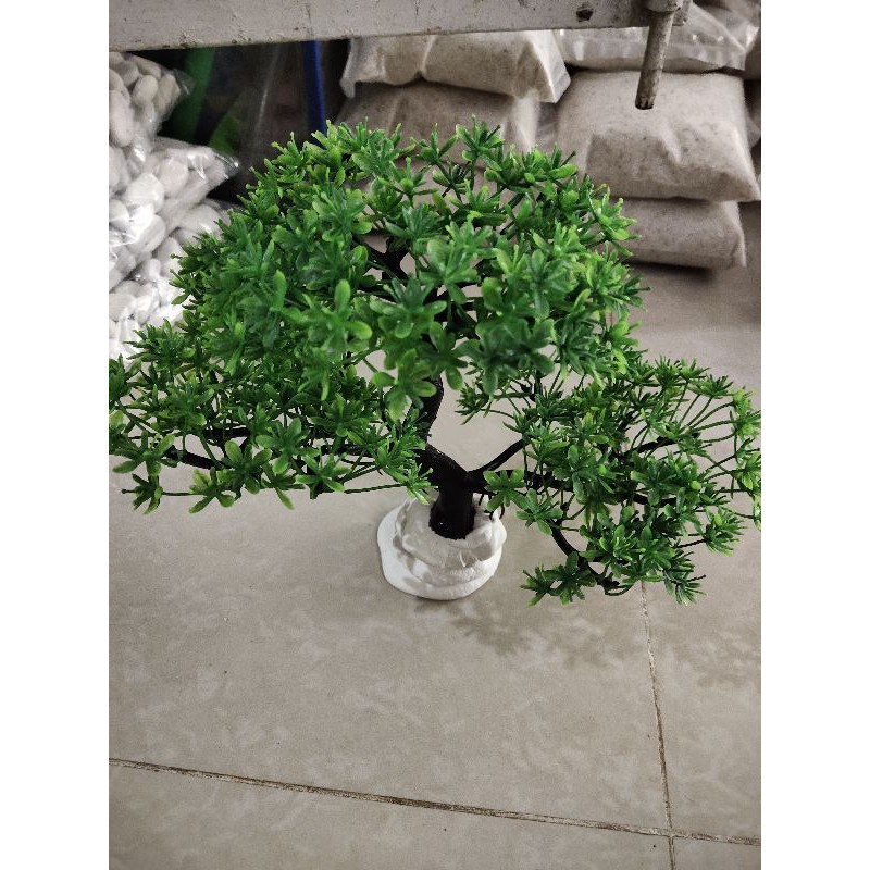 Bonsai Beringin Plastik Hiasan Aquascape Hiasan Aquarium