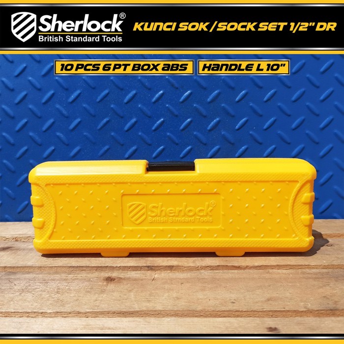 Kunci Shock Set 10 pcs / Sherlock Sok/Sock Set 1/2 inch 6PT box ABS