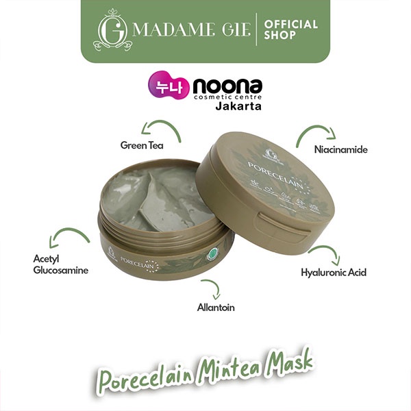 MADAME GIE PORECELAIN MINTEA MASK 50G - MASKER PORI-PORI