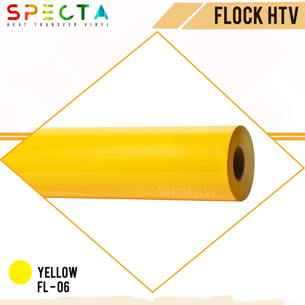 POLYFLEX FLOCK KOREA SPECTAFLEX FL-06 FLOCK HTV YELLOW