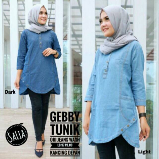 Gebby Jeans atasan  murah  baju  wanita  baju  jeans jeans 