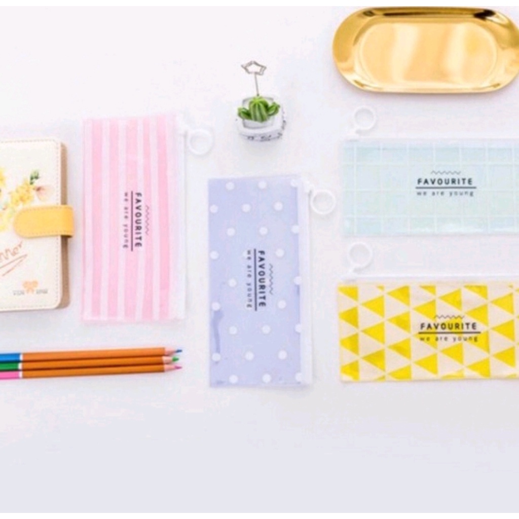 

DILAPAKKU- Tempat Pensil Tempat Kosmetik Zipper Transparan Zip Bag Pouch Zipper tempat serba guna