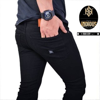 AIRBLACK DENIM TERLARIS / 784 VICTORY celana jeans black panjang skinny semi slimfit cowo / cowok /