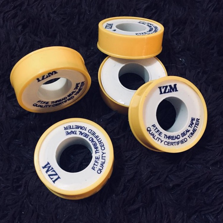 Seal Tape IZM 12mm Isolasi Keran Selotip Pipa  Kran Solasi 