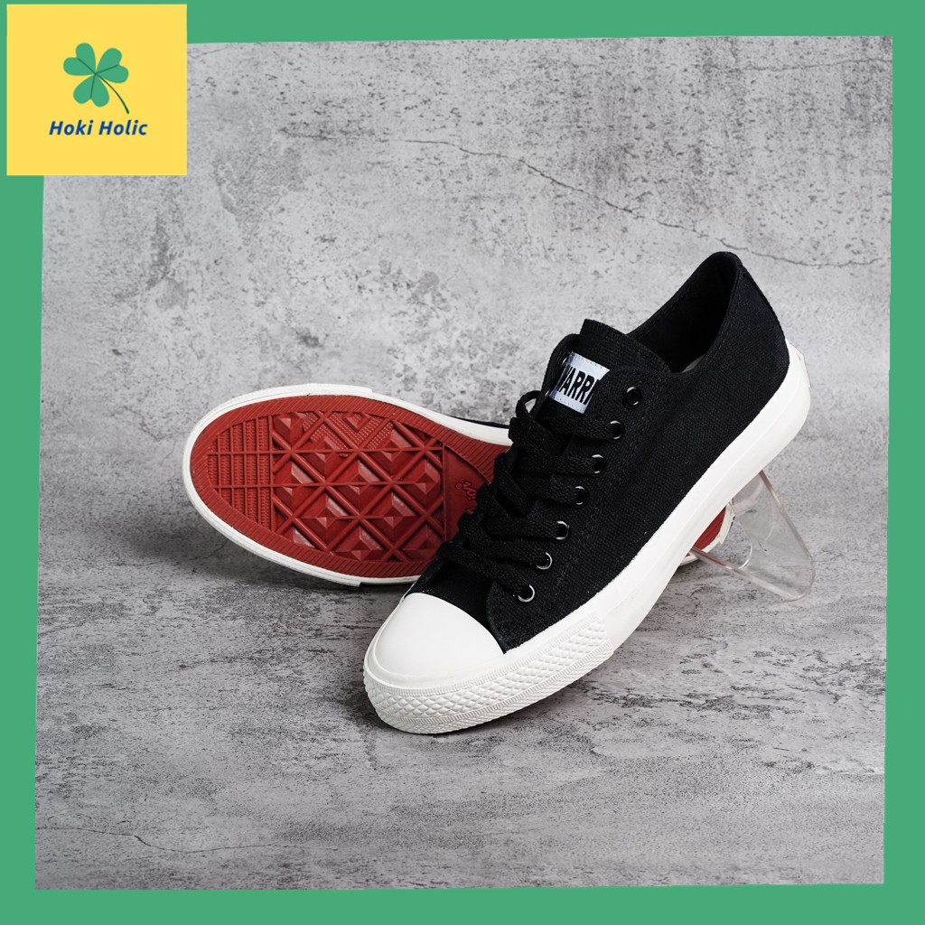 SEPATU WARRIOR SPARTA LOW BLACK BLACK WHITE / WARRIOR LOW HITAM SOL PUTIH ORIGINAL