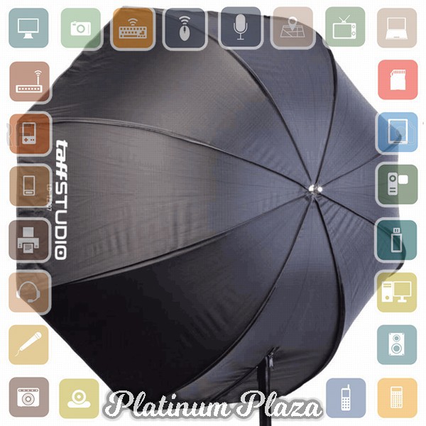 TaffSTUDIO Payung Octagon Softbox Reflektor 80CM untuk Flash Speedlight - LD-T`F7P64M-- Black/Silver