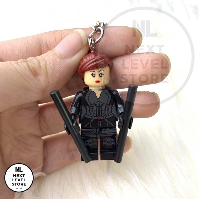 Gantungan Kunci LEGO Minifigure Avengers Black Widow KEYCHAIN