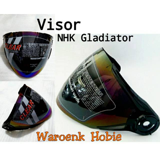 Visor / kaca helm NHK Gladiator, aksesoris helm full face & half face