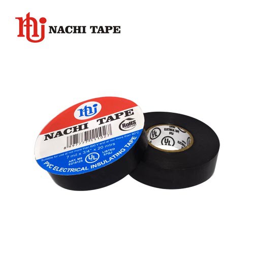 

Nachi PVC Electrical Tape Isolasi Listrik Selotip 18mm x 20m Black