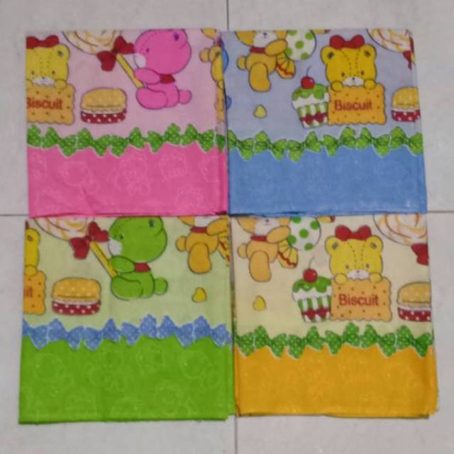 1 Lusin Bedong Kotak, Bedong Kotak / Selimut Bayi Katun Flanel 90 x 75 pernel 12 pc