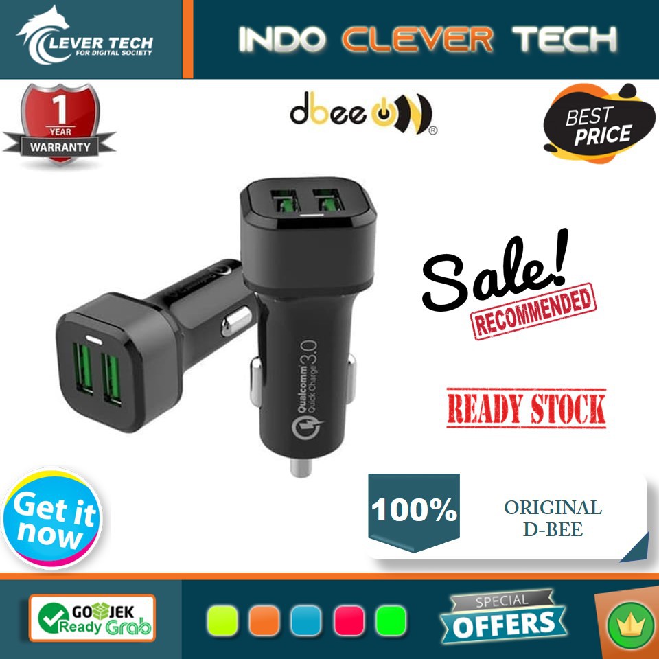 D-bee Dual Ports QC3.0 Car Charger