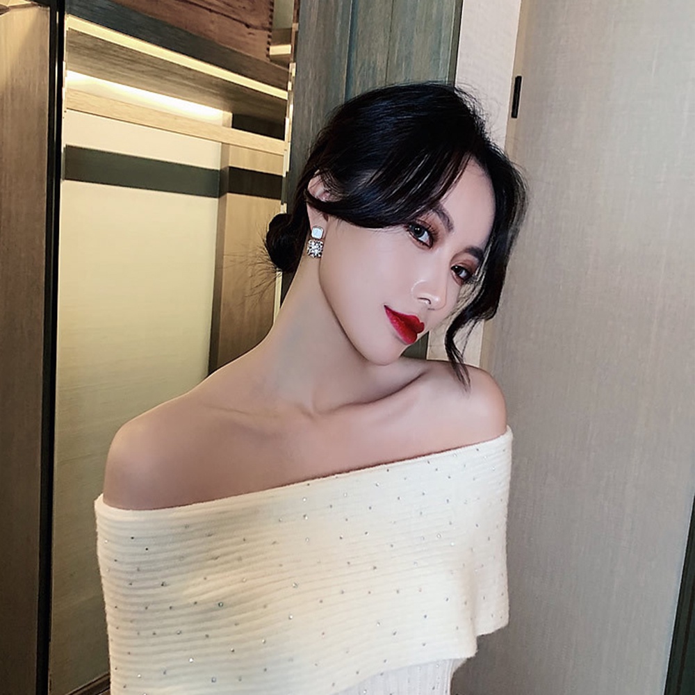【COD Tangding】Korean Version Earrings Female Simple Temperament Earstuds Pendant Fashion Accessories Jewelry