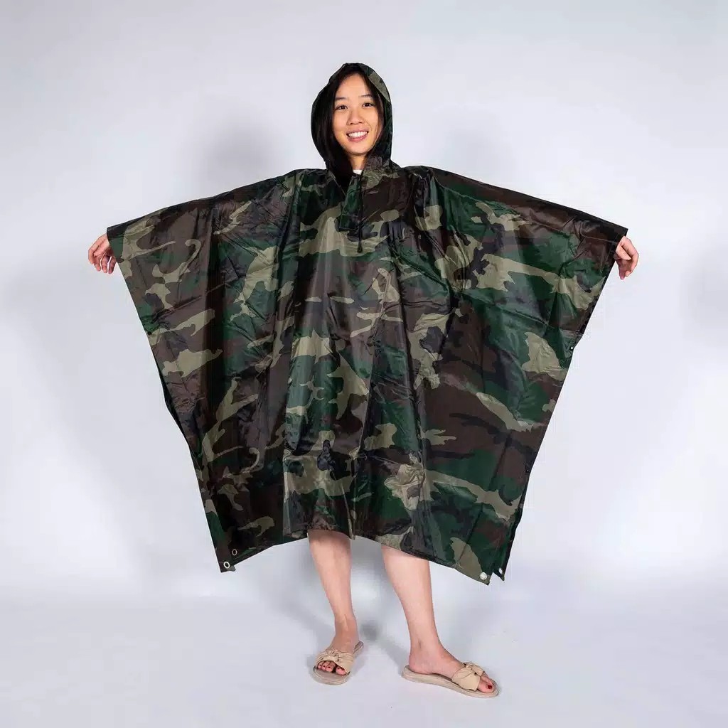 JAS HUJAN PRIA KOREA MOTIF ARMY LORENG MANTEL HUJAN COWOK DEWASA RAINCOAT JAKET GUNUNG IMPORT C6