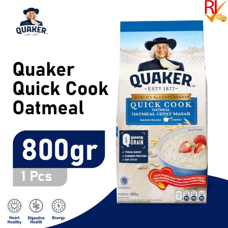 

Quaker Oatmeal 800 Gram Instant/Quick Cook Cereal/sereal 800G Oat Meal Instan/Cepat Masak