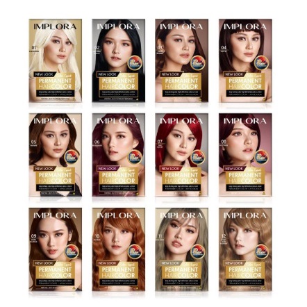 ✨SHASYA✨ IMPLORA New Permanent Hair Color Cat Pewarna Rambut Shampoo Semir Rambut Permanent Original BPOM