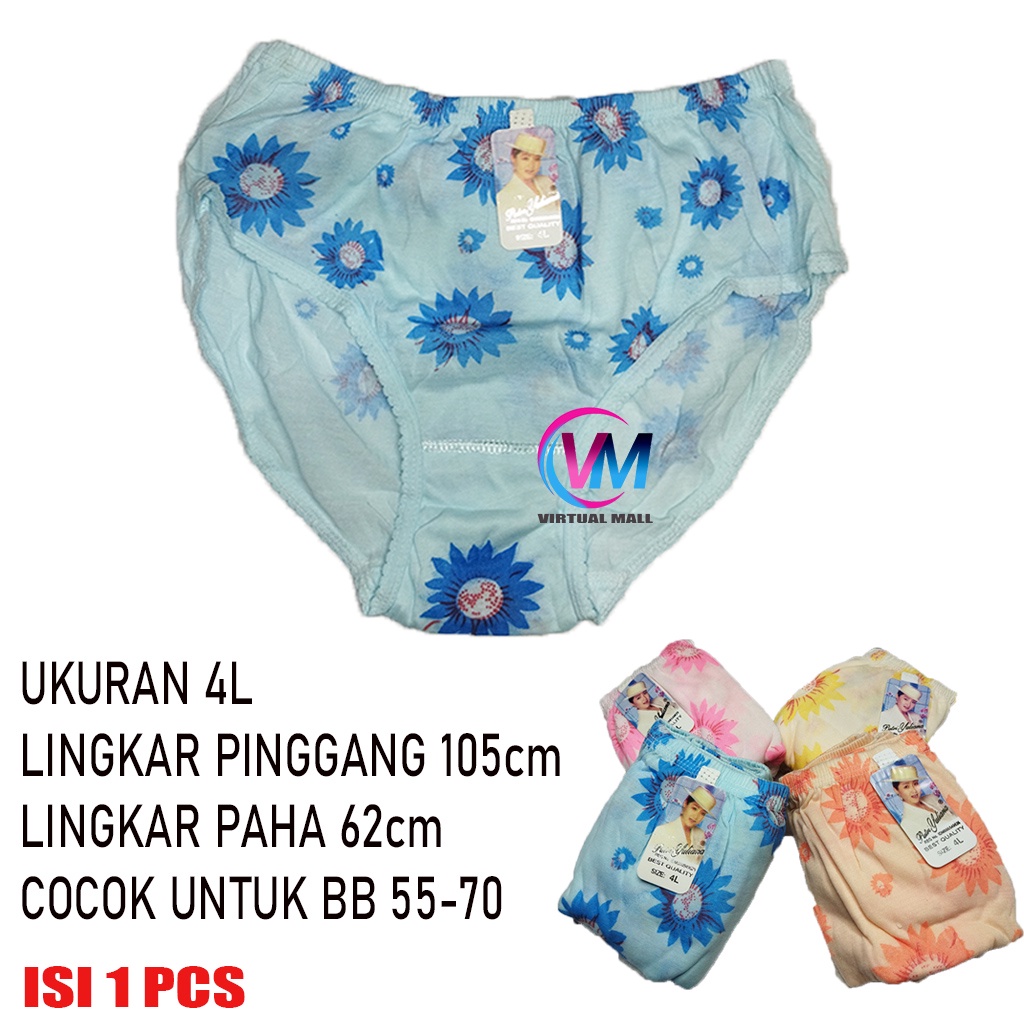 Celana dalam wanita Dewasa xxxl murah cd Wanita Ukuran 4L / Celana Dalam Wanita Ukuran Jumbo XXXL Uk