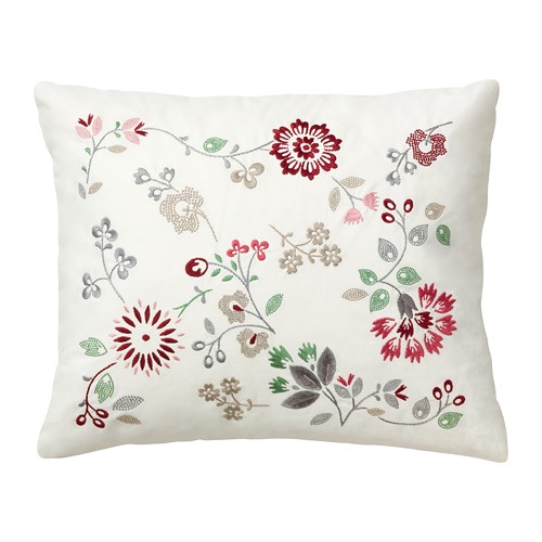 HEDBLOMSTER Bantal kursi, aneka warna, 50x60 cm