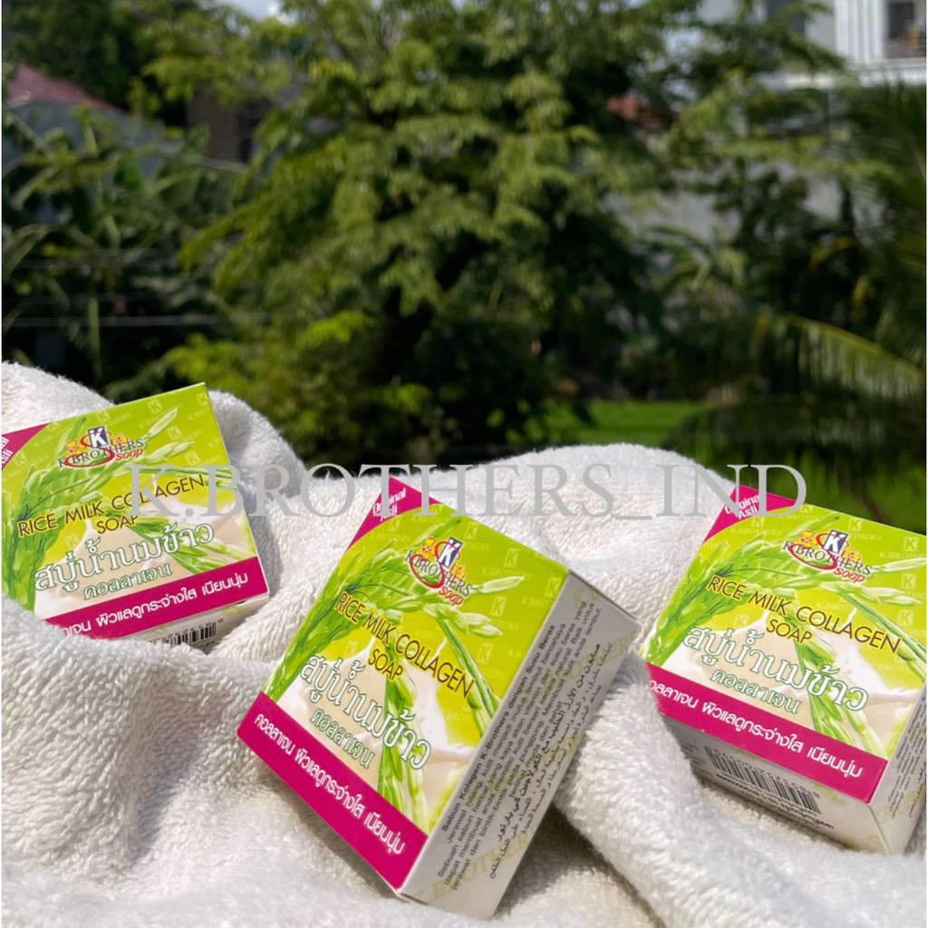 Sabun Beras K Brothers rice milk COLLAGEN SOAP ( 3pc )