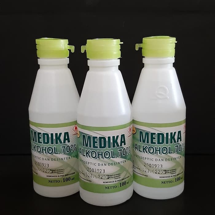 Alkohol 70% 100ml Medika / Alkohol Medika 100ml Foodgrade