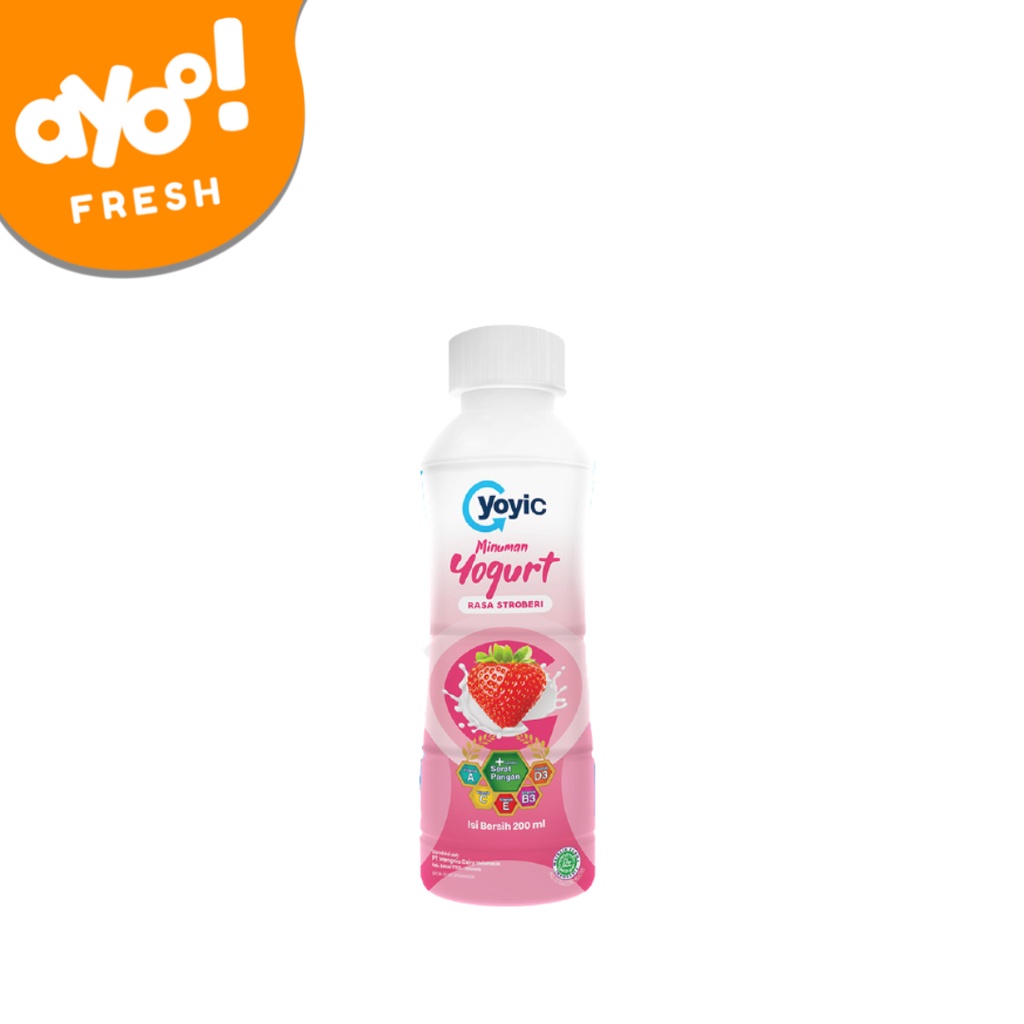 YoyiC Yoghurt Drink Strawberry 200 ml Botol