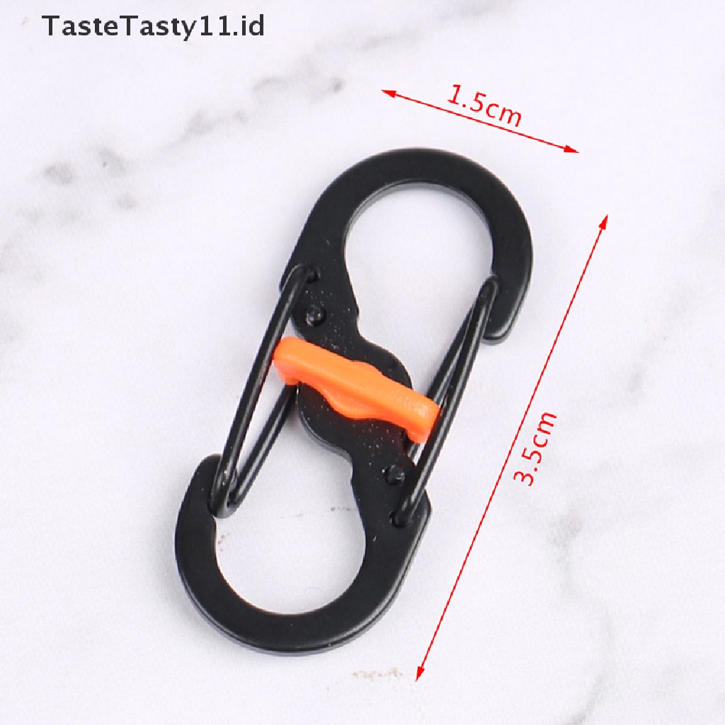 Tastetasty Carabiner Bahan Stainless Steel Anti Maling Dengan Gantungan Kunci Untuk Tas Ransel