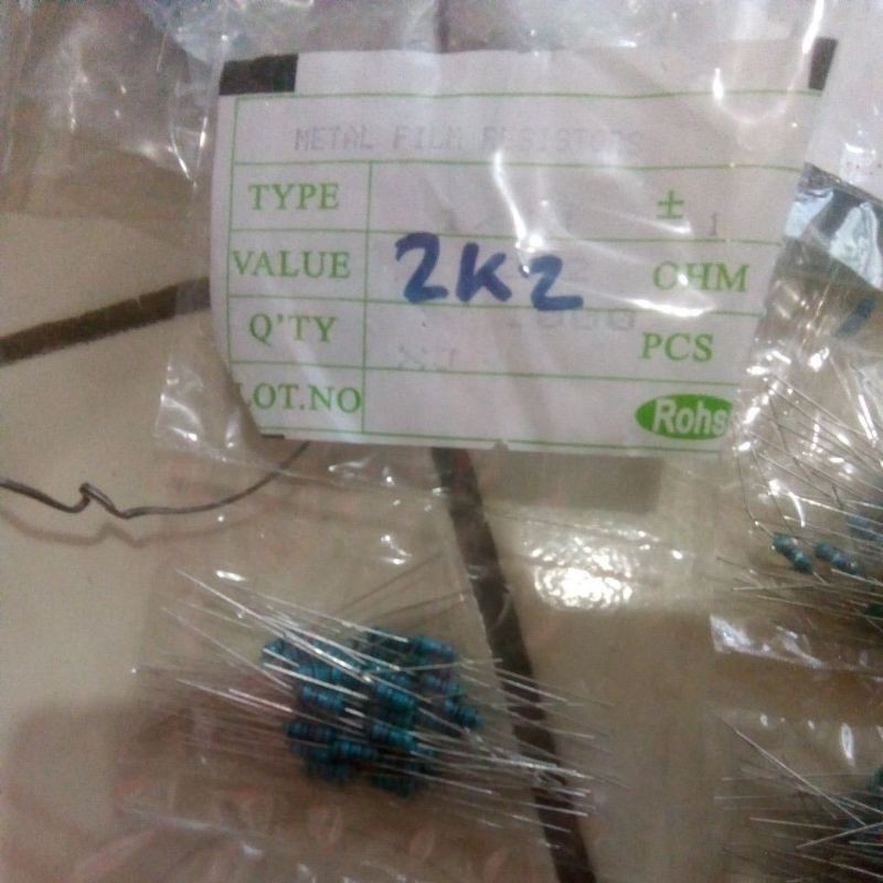 resistor 2k2 1/4 watt per pack