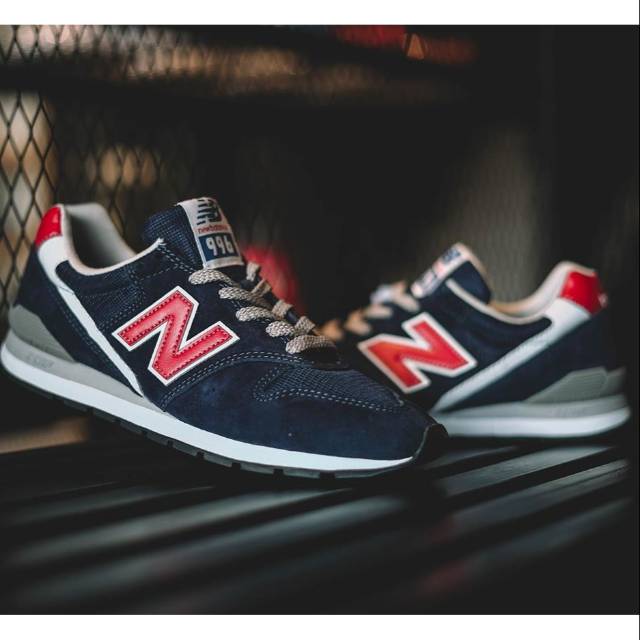 new balance 996 navy red