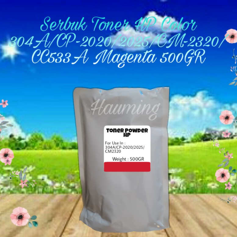 Serbuk Toner HP 304A CP2020 CP2025 CP2025dn CP2025n CP2025x CM2320 CC533A Magenta 500gr