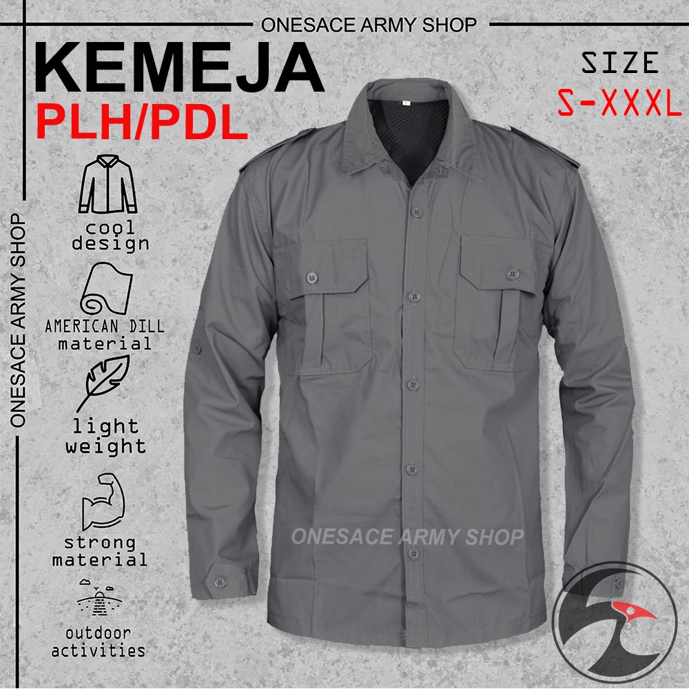 &quot;BIG SIZE&quot; KEMEJA SERAGAM PDL NET TV / kemeja lapangan tactical pdl / pdh lengan panjang bahan American Drill