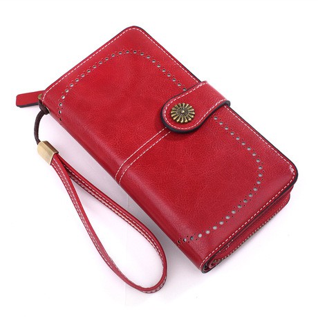 DOMPET PESTA WA041R1 FLORENCE MERAH KULIT PREMIUM 13 SLOT KARTU MEWAH IMPORT ORI MURAH WANITA KOREA