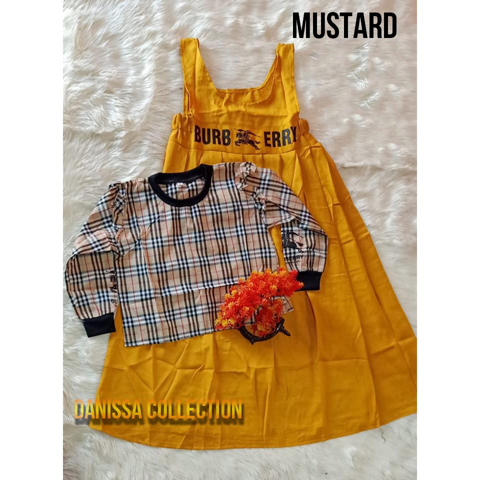 SET OVERALL burberry ANAK 3 S/d 15 tahun terlaris/termurah / ONE SET OVERALL INNER