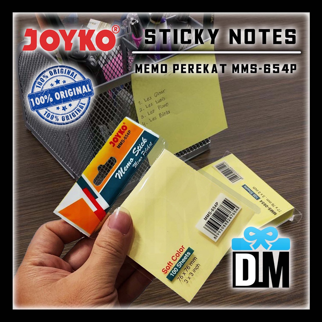 

Sticky Notes Memo Pelekat Warna Pastel Soft Color Joyko 3 inch 76 mm MMS-654p Pencatat Kertas Tempel