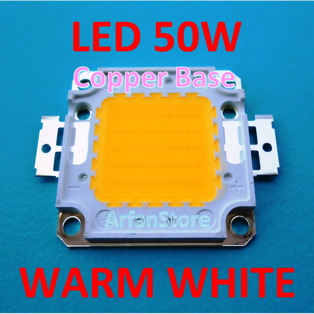 Lampu High Power LED 50W Kuning Pijar HPL Warm White 3000 - 3500K