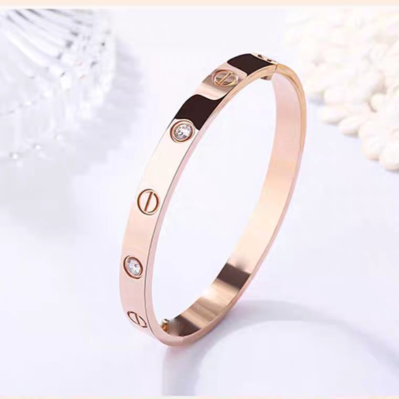Gelang Wanita Model Premium Rose Gold dengan Baja Bracelet-2