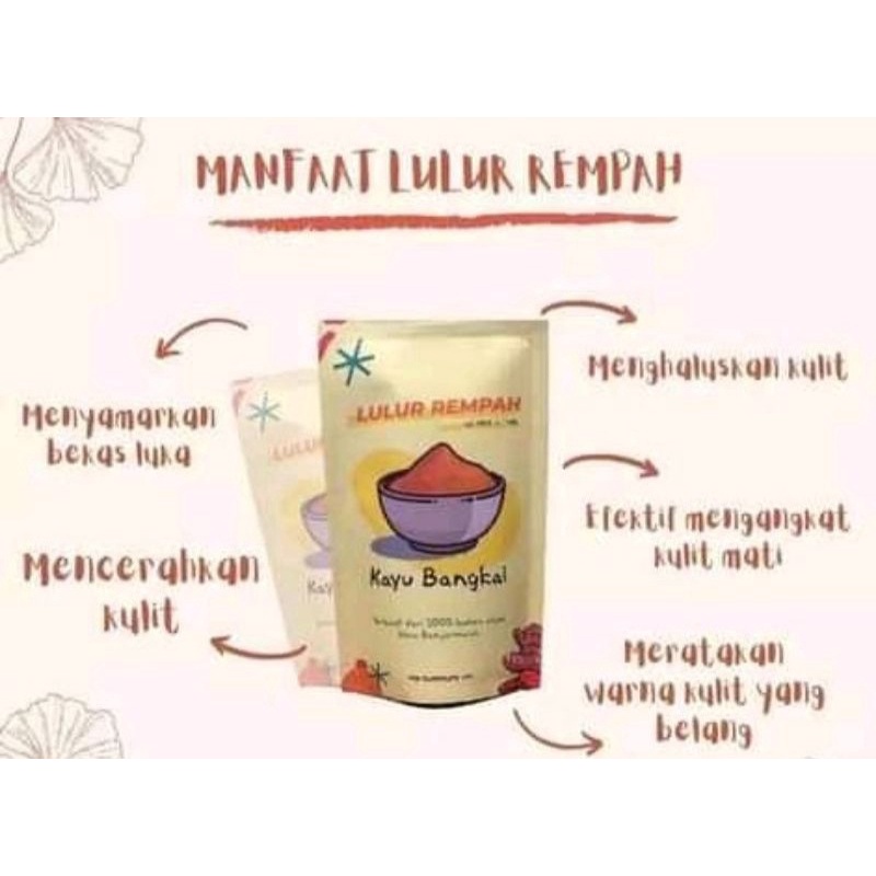Lulur rempah kayu bangkal 20gram ori COD