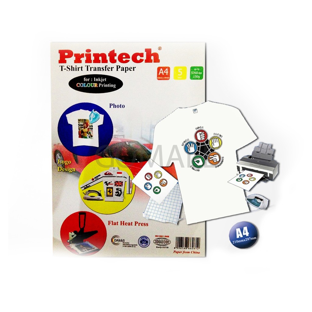 

Kertas Transfer Paper Printech A4 isi 5lbr
