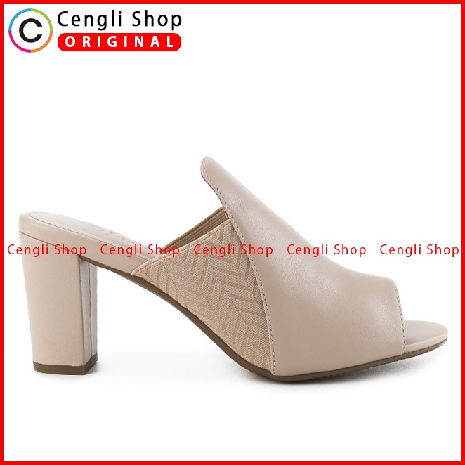 SANDAL HEEL WANITA HUSH PUPPIES ORIGINAL HEELS KULIT ASLI COKLAT HW07