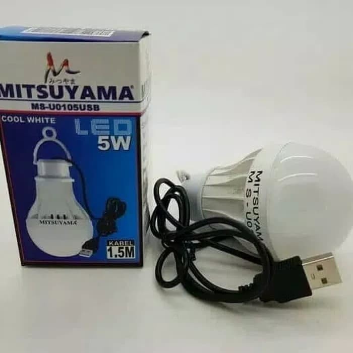 barangunik2021-Bohlam usb kabel 5 watt Mitsuyama/Lampu Emergency 5 watt Mitsuyama