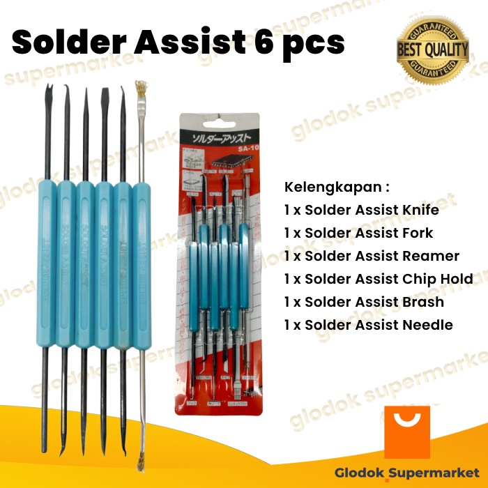 Solder Assist SA10 6pcs Alat Bantu Solder Set Kit Service 6 in 1