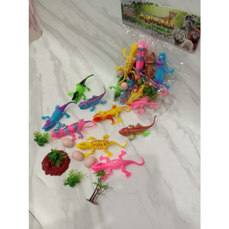 Lucky88toys ⭐⭐⭐⭐⭐MAINAN ANIMAL REPTIL BUAYA -CICAK-BINATANG KARET