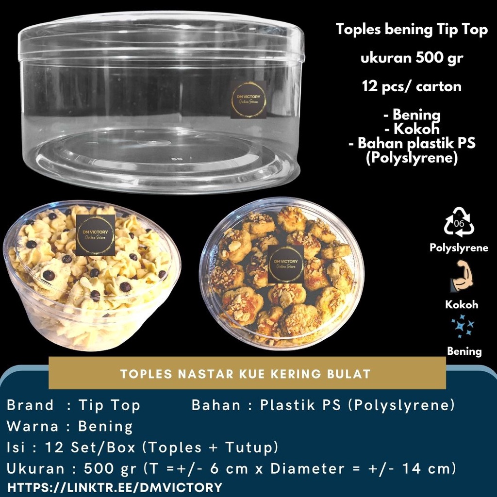 Toples Nastar Kue Kering Bulat 500gr