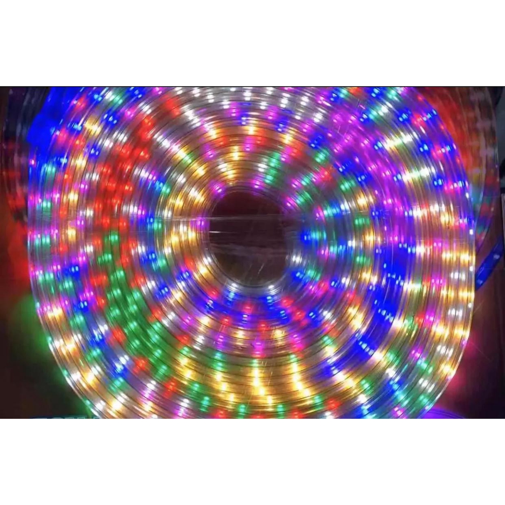 LAMPU LED STRIP LED 30 METER RGB / lampu natal selang LED 5050 + ADAPTOR - Rainbow