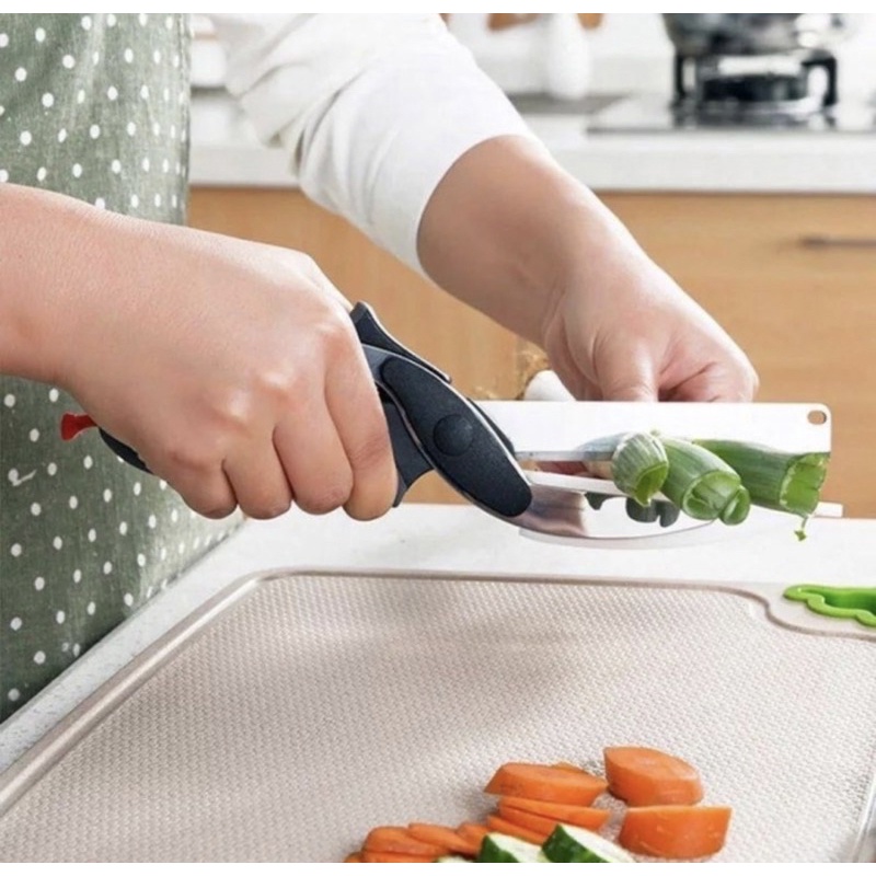 Pisau gunting / Clever cutter / alat pemotong praktis 2in1 multifungsi