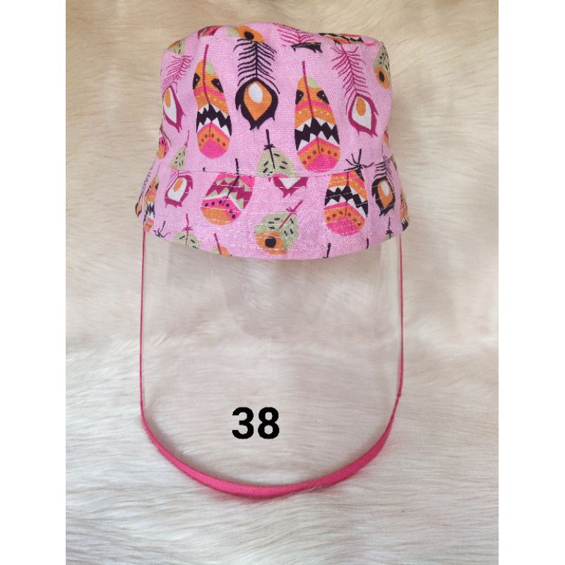 topi anak anti corona bucket hat anak topi bayi anti corona topi faceshield-38