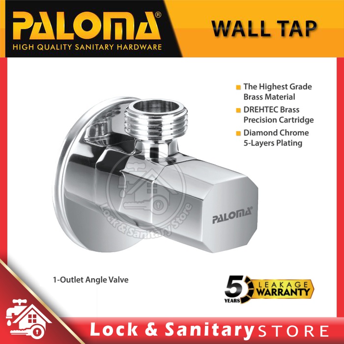 Baru Stop Kran Paloma Fcp 2177 Kran Stop Toilet Kran Jet Shower Kran Tembok